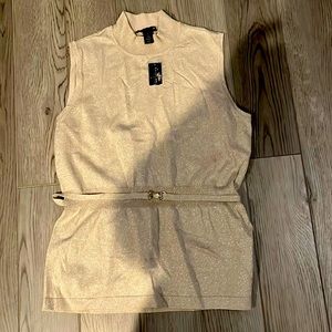 NWT WHBM sleeveless mock neck lightweight sweater